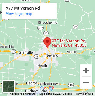 Map of Newark Autobody 977 Mount Vernon Road Newark Ohio 43055